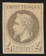 N°27Be, Rothschild Non-dentelé, Lauré 4c Gris, Neuf * Signé A.BRUN - TB - 1863-1870 Napoleon III With Laurels