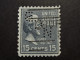 USA  - Perfin - Lochung - 1921 - 40 -  N C B  - North Pacific Coast Freight Bureau - Cancelled - Perfins