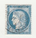 France N° 60 Ceres Dentelé III éme Rep.  Emission De Bordeaux 25 C Bleu - 1871-1875 Ceres