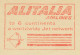 Meter Cut Netherlands 1968 Alitalia - Italian Airlines  - Avions