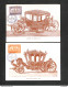 PORTUGAL - 2 Cartes Maximum 1952 - COCHE DO SÉCULO XVI Et XVIII - Tarjetas – Máximo