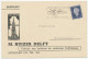 Firma Briefkaart Delft 1949 - Drijfriemenfabriek - Non Classificati
