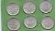 6 Pieces 5 Francs Argent  1960 - 61 -62 63 64 65 - 5 Centimes