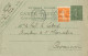 ENTIER SEMEUSE 15C 130-CP1 DATE 727 + COMPLEMENT 5C PARIS 17/10/1921 POUR BESANCON - Postales Tipos Y (antes De 1995)