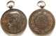 Médaille En Bronze Léopold II. Prijskamp Voor Paarden 26 Septembre 1898 Langemarck, Concours Hippique - Autres & Non Classés