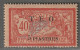 SYRIE - N°8 * (1919) 5pi Sur 40c Rouge Et Bleu - Neufs
