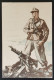 GERMANY THIRD 3rd REICH ORIGINAL PROPAGANDA CARD WEHRMACHT HEAVY MACHINE GUN FELDPOST 1943 - Guerre 1939-45