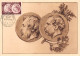 1952 . Carte Maximum . N°105597 .monaco.cinquantenaire De L Academie Goncourt .cachet Monte Carlo . - Maximum Cards