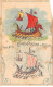 CHROMOS.AM23404.7x11 Cm Env.Chicorée A La Cantinière.G Black.Etude De Peinture En 25 Sujets.Sujet N°6.Bateau à Voile - Thee & Koffie