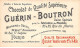 Chromos -COR10549 - Chocolat Guérin-Boutron- Chasses Et Pêches-Fouine- Chien - 6x10 Cm Env. - Guérin-Boutron