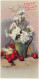 Chromos - COR14564 - Chocolat D'Aiguebelle - Fleurs - Vase - Fraises - 14x7 Cm Environ - En L'état - Aiguebelle
