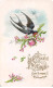 Chromos - COR14956 - Chocolat Poulain - Oiseau - Fleurs - 11x7 Cm Environ - Poulain