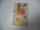 SOUVENIR AFFECTUEUX DE 1907 CARTE ANCIENNE EN RELIEF COULEUR  FER A CHEVAL FLEURS RUBAN OR - Gruss Aus.../ Gruesse Aus...