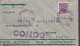 Brazil Par Avion (Purple) VIA CONDOR Line Cds. 1935 Cover Letra To BAHIA (Arr.) 700 Mercury Stamp (2 Scans) - Storia Postale