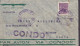 Brazil Par Avion (Purple) VIA CONDOR Line Cds. 1935 Cover Letra To BAHIA (Arr.) 700 Mercury Stamp (2 Scans) - Covers & Documents