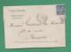 Enveloppe à En Tête Vve Charles De Mandre Lachaudeau ( 70 Haute Saône ) Timbre Type Sage 15 Ct à Destination De Rouen - Manuscrits