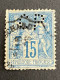 FRANCE C N° 101 Semeuse CP 332 Indice 3 Perforé Perforés Perfins Perfin !! - Other & Unclassified