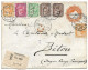 (C05) UPRATED & REGISTRED OVERPRINTED 5M. ON 2P. STATIONERY COVER  ALEXANDRIA R1 => FRENCH CONGO 1910 - 1866-1914 Khédivat D'Égypte