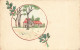 Stamps * CPA à Système De Collage De Timbres ! * Maison Dans Un Médaillon & Fleurs - Briefmarken (Abbildungen)