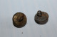 Lot De 2 Anciens Boutons Militaires Artillerie Cuivre 17mm - Knoppen