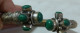 Delcampe - Antique Medival Silver Bracelets With Green Stone - Bracelets