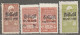 SYRIE - N°284/7 ** (1945) Timbres Fiscaux Surchargés "POSTES SYRIE" - Unused Stamps