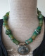 Antique Silver Necklaces With Green Jade - Collane/Catenine