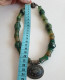 Antique Silver Necklaces With Green Jade - Halsketten