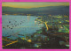 293789 / Spain - Costa Brava Rosas La Bahia De Noche Aerial View Night PC 198. USED 5+30 Pta King Juan Carlos I - Brieven En Documenten
