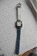 Delcampe - Montre Femme Réversible Steltman Métal Argenté Tissu Jean Bleu Et Cuir Blanc - Moderne Uhren