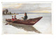 Germany Nautical Painting Family In Rowboat Alfred Seyboldt Serie 588 Munich Fine Art Postcard - Malerei & Gemälde