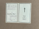 VAN DE PERRE Gustaaf °OKEGEM 1905 +NINOVE 1958 - VAN EECKHOUDT - SCHOUP - DE SAEGER - Bibliothecaris Stedelijke Bib. - Todesanzeige