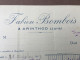 Facture Fabien Bombois / Charpente / Menuiserie / Arinthod / 1937 / Jura / 39 - 1900 – 1949