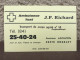 Carte De Visite / J.P Richard / Ambulance Taxi / Orgelet / Jura / 39 - Visiting Cards