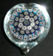 Rare Presse-papier Vintage En Forme De Coeur Millefiori Verre Cristal Murano - Glas & Kristall