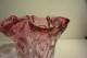 Delcampe - E1 Magnifique Vase Plat En Verre étiré Rose Violet Travail Exceptionnel !!! - Jarrones
