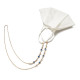 Delcampe - Cordon Chaine à Lunettes Métal Doré Cristaux Bleu Paon Et Perles Fines Imitation Blanc Nacré - Necklaces/Chains
