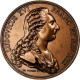 France, Médaille, Marie Antoinette Et Louis XVI, Bronze, Duvivier, Refrappe - Autres & Non Classés