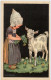 Kirschbach - Frau In Tracht Mit Ziege Goat - Costumes