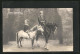 AK Kronprinz Wilhelm Von Preussen Und Sein ältester Sohn Auf Pferden  - Familias Reales