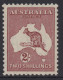 AUSTRALIA 1935  2/- MAROON KANGAROO (DIE II) TYPE (A)  STAMP PERF.12 CofA WMK  SG.134 MNH. - Ungebraucht