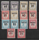 Monaco  N°140/153* Timbres Taxe Surchargés. Cote 103€ - Ongebruikt