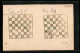 AK Eingezeichnete Spielzüge Beim Fernschach  - Schach