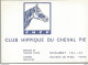 PY / Carte De Visite CDV Ancienne Publicitaire PUB Club Hippique Du Cheval PIE CHAUMOT Yonne CHEVAL - Visiting Cards