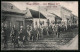 AK Marsch Von Russischen Kriegsgefangenen über Eine Dorfstrasse  - War 1914-18