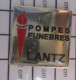 3119 Pin's Pins / Beau Et Rare : MARQUES / Un Cercueil Acheté , Un Pin's Offert ! POMPES FUNEBRES LANTZ - Trademarks