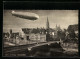 AK Ulm /Donau, Panorama Mit Donaubrücke Und Fliegendem Zeppelin  - Airships