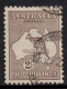 AUSTRALIA 1916  2/- BROWN KANGAROO (DIE II) STAMP PERF.12 3rd. WMK  SG.41 VFU. - Usados