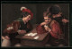 Künstler-AK Stengel & Co. Nr.29723: Der Falschspieler Von Michelangelo Da Caravaggio  - Andere & Zonder Classificatie