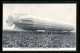 AK Echterdingen, Rückansicht Von Luftschiff Zeppelin Nach Der Landung 1908  - Luchtschepen